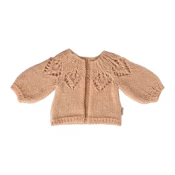 Maileg Puppenkleidungs-Set Strickjacke „Hellrosa“ für Hasen (Größe 3)