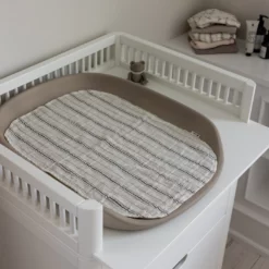 Sebra Musselin Wickelunterlagen 2er-Set „Cream stripe“