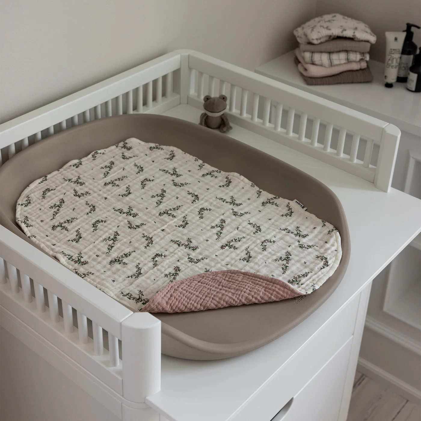 Sebra Musselin Wickelunterlagen 2er-Set „Powder Rose“