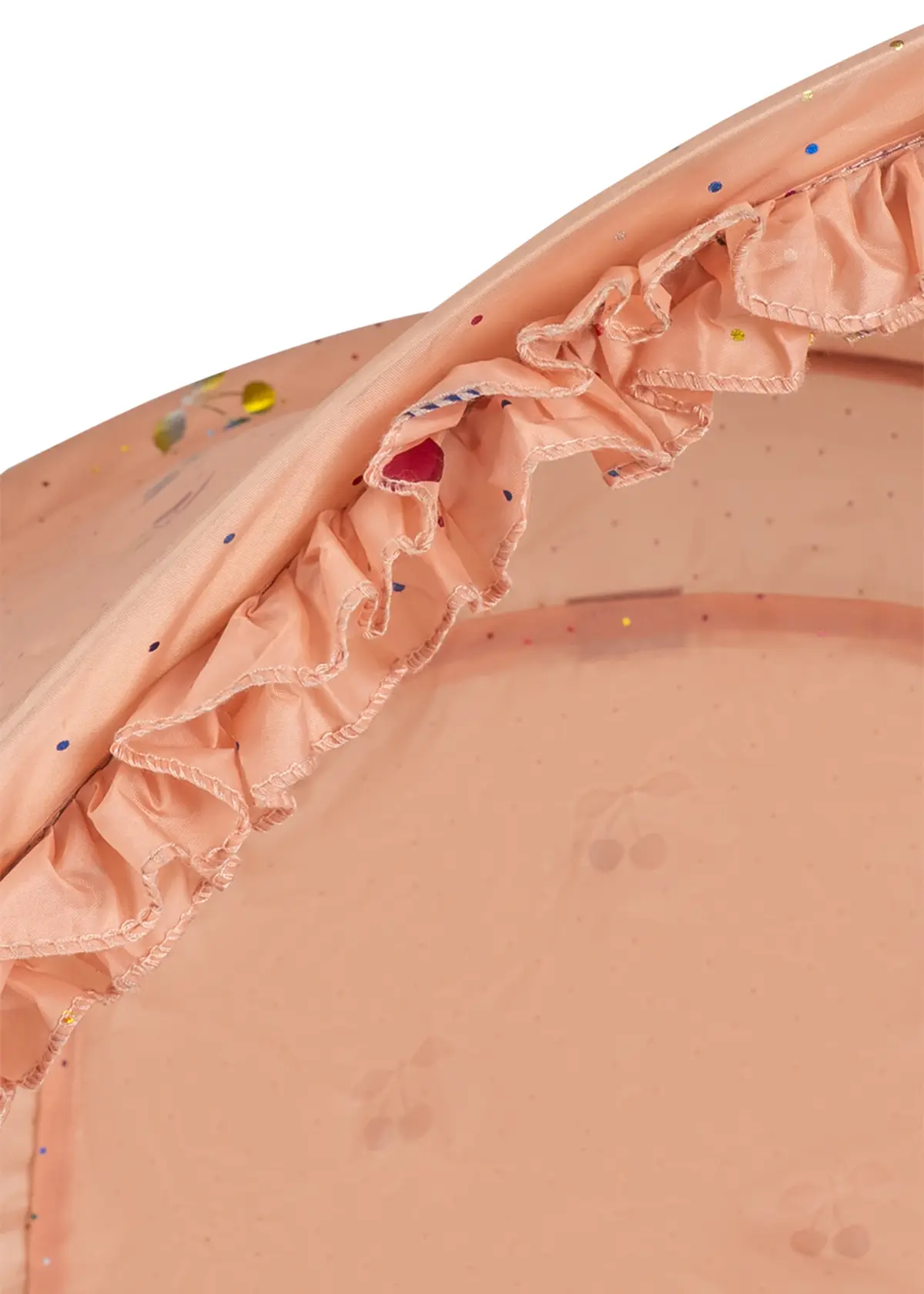 Konges Sløjd Pop-Up UV-Strandzelt mit Rüschen „Ma grande fairy cherry“, kleine Strandmuschel, UV-Schutz 50+