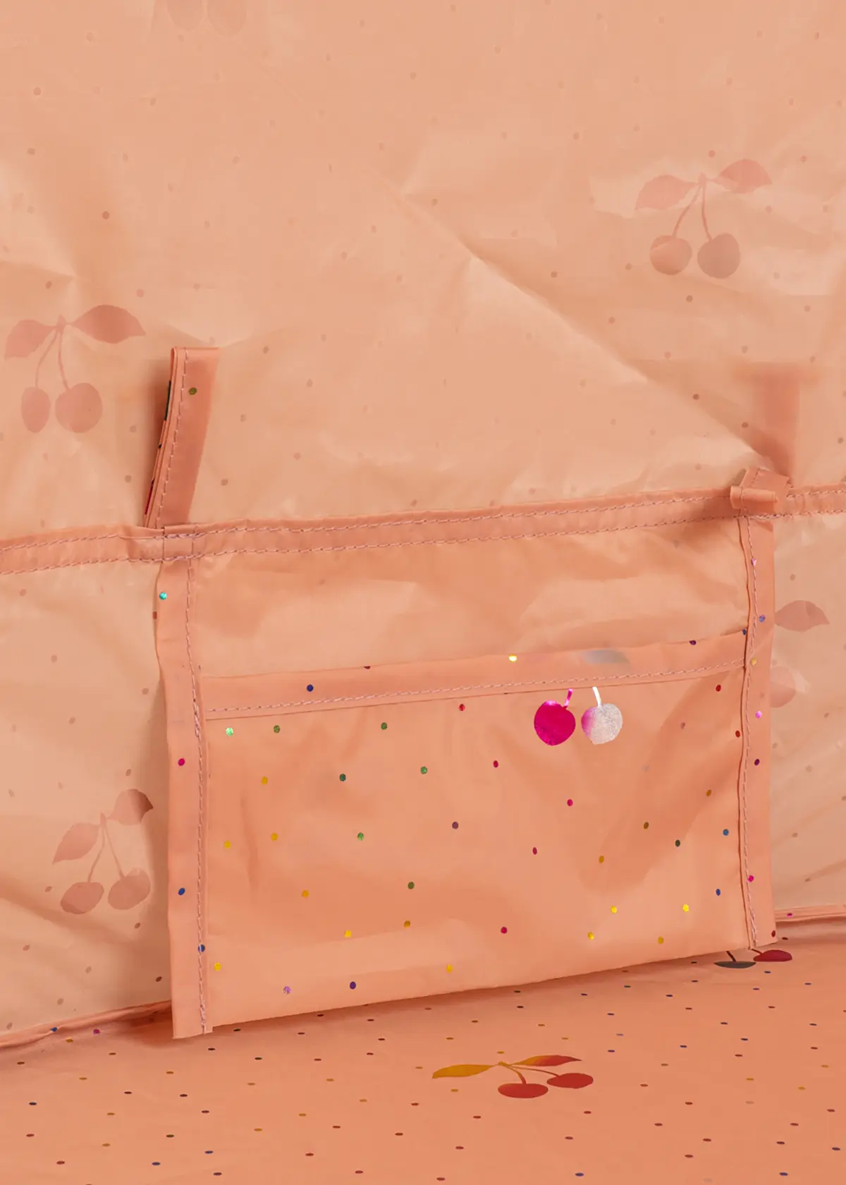 Konges Sløjd Pop-Up UV-Strandzelt mit Rüschen „Ma grande fairy cherry“, kleine Strandmuschel, UV-Schutz 50+
