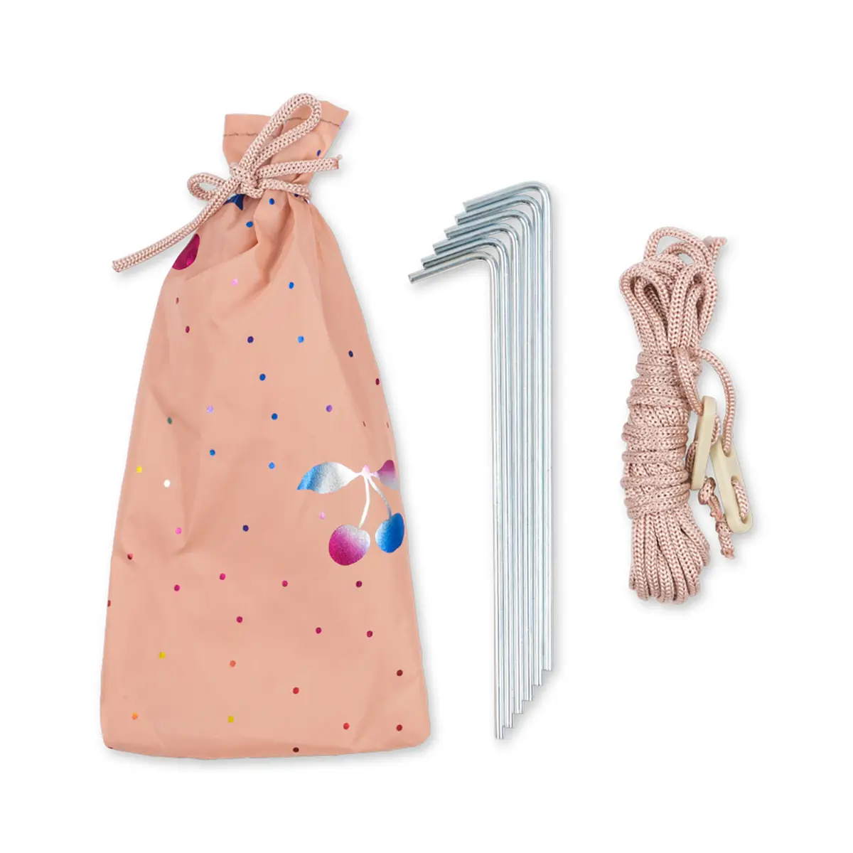 Konges Sløjd Pop-Up UV-Strandzelt mit Rüschen „Ma grande fairy cherry“, kleine Strandmuschel, UV-Schutz 50+