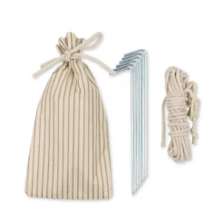 Konges Sløjd Pop-Up UV-Strandzelt „Tea Stripe“, Strandmuschel, UV-Schutz 50+