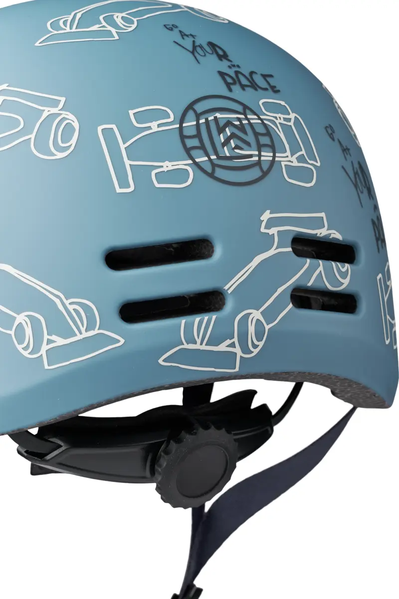 Liewood Kinder-Fahrradhelm Milly „Race cars / Beach blue“
