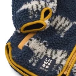 Liewood Nolan Sherpa Jacke für Kinder „Tiger / Classic navy“