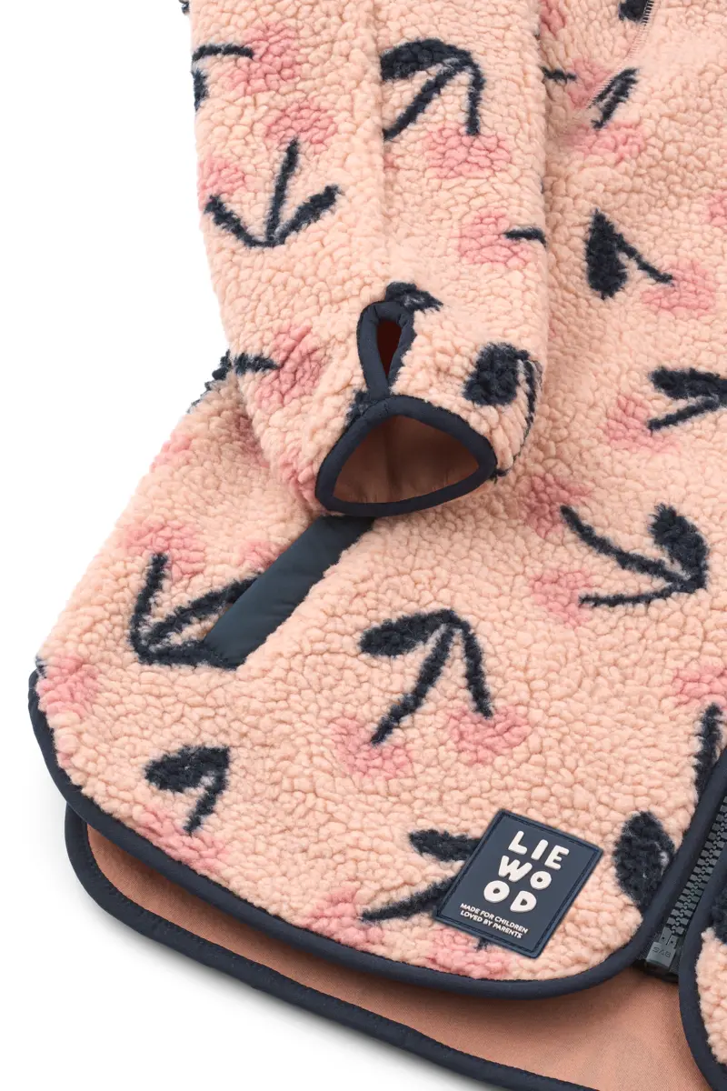 Liewood Sherpa Erwachsenen Jacke Nelson „Mega Cherry heart / Rosey“