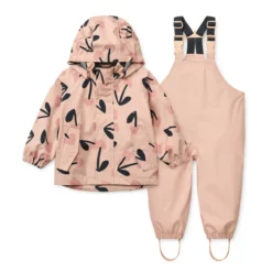 Liewood Softshell Regenbekleidungs-Set Manu „Mega cherry heart/ Rosey mix“