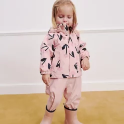 Liewood Softshell Regenbekleidungs-Set Manu „Mega cherry heart/ Rosey mix“