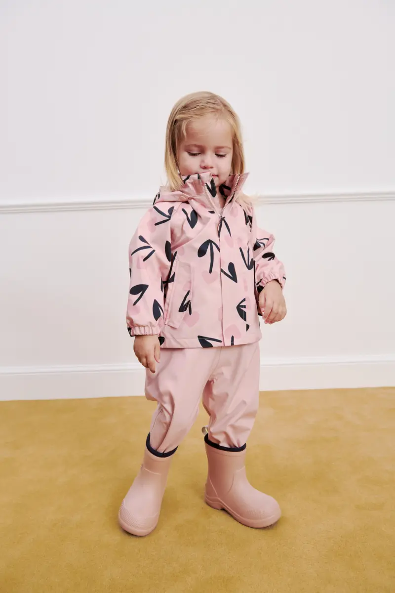 Liewood Softshell Regenbekleidungs-Set Manu „Mega cherry heart/ Rosey mix“