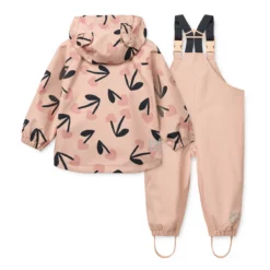 Liewood Softshell Regenbekleidungs-Set Manu „Mega cherry heart/ Rosey mix“
