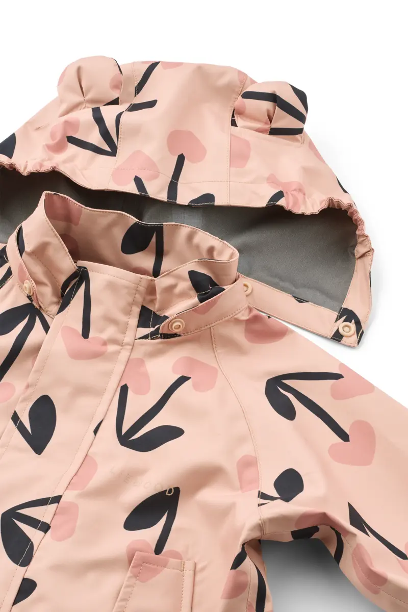 Liewood Softshell Regenbekleidungs-Set Manu „Mega cherry heart/ Rosey mix“