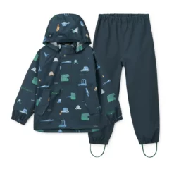 Liewood Softshell Regenbekleidungs-Set Pedia „Cars / Classic navy“