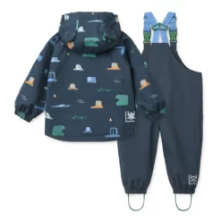 Liewood Softshell Regenbekleidungs-Set Manu „Cars / Classic navy“
