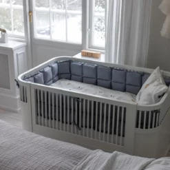 Sebra Bettnestchen „Dusty blue“, Bio-Kapokfüllung, L360cm