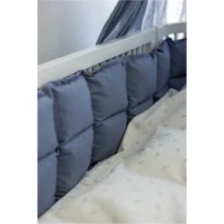 Sebra Bettnestchen „Dusty blue“, Bio-Kapokfüllung, L360cm