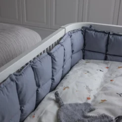 Sebra Bettnestchen „Dusty blue“, Bio-Kapokfüllung, L360cm