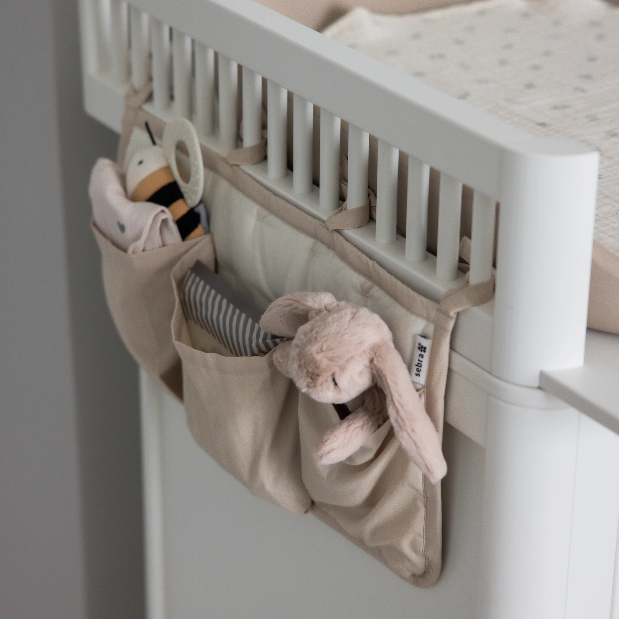 Sebra Hänge-Organizer mit 3 Taschen „Morning beige“