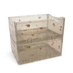 Konges Sløjd Glitzer Storage Box 2er-Set „Sparkling Blue“, Aufbewahrungsbox