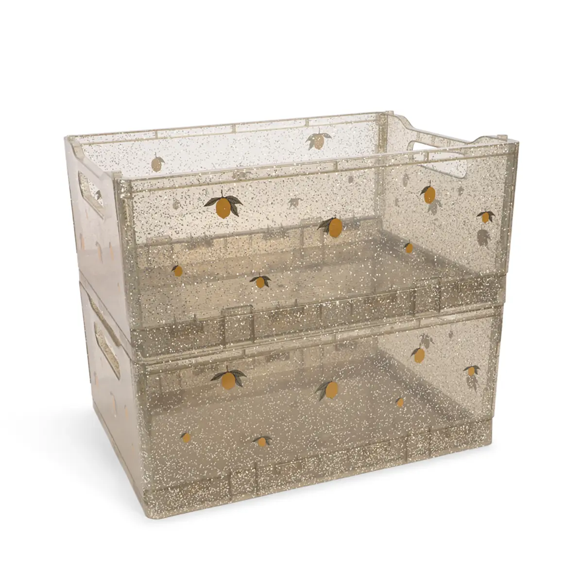 Konges Sløjd Glitzer Storage Box 2er-Set „Sparkling Blue“, Aufbewahrungsbox