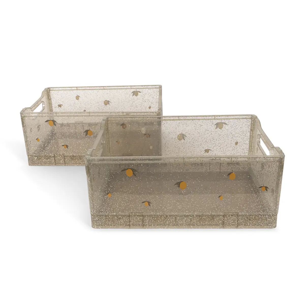 Konges Sløjd Glitzer Storage Box 2er-Set „Sparkling Blue“, Aufbewahrungsbox