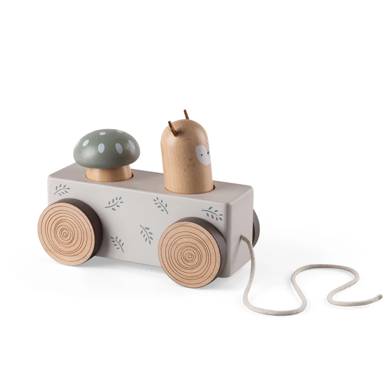 Sebra Nachziehtier mit Pop-up-Figuren, Woodland