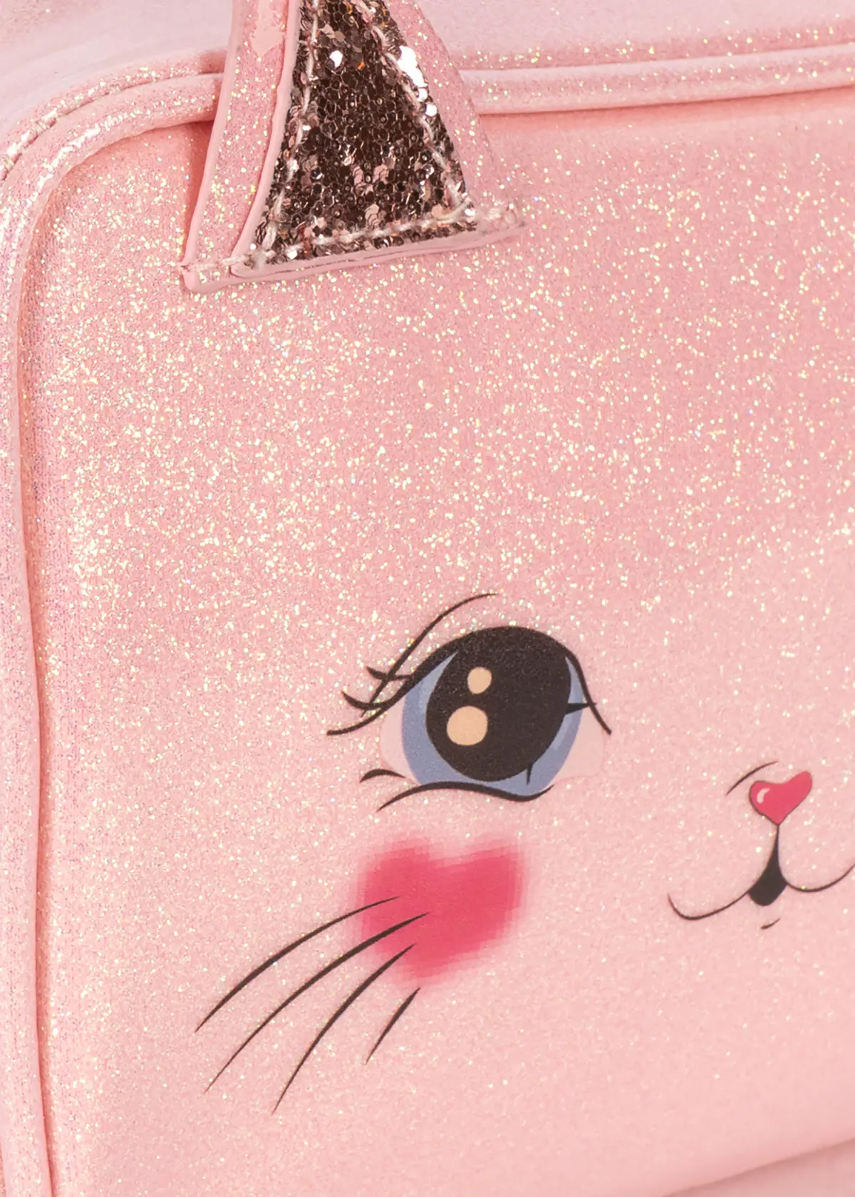 Konges Sløjd Katzentäschchen „Cerise glitter pink“
