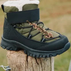 Liewood Fleece-Schneestiefel Aliza „Army brown“