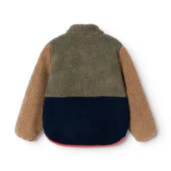 Liewood Nolan Sherpa Jacke für Kinder „Army brown / Multi mix“