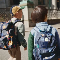 Liewood Nolan Sherpa Jacke für Kinder „Classic navy / Multi mix“