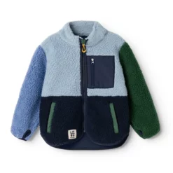 Liewood Nolan Sherpa Jacke für Kinder „Classic navy / Multi mix“