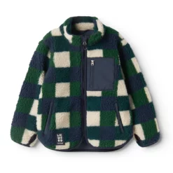 Liewood Nolan Sherpa Jacke für Kinder „Mega Check / Bright garden“