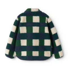 Liewood Nolan Sherpa Jacke für Kinder „Mega Check / Bright garden“