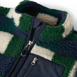 Liewood Nolan Sherpa Jacke für Kinder „Mega Check / Bright garden“
