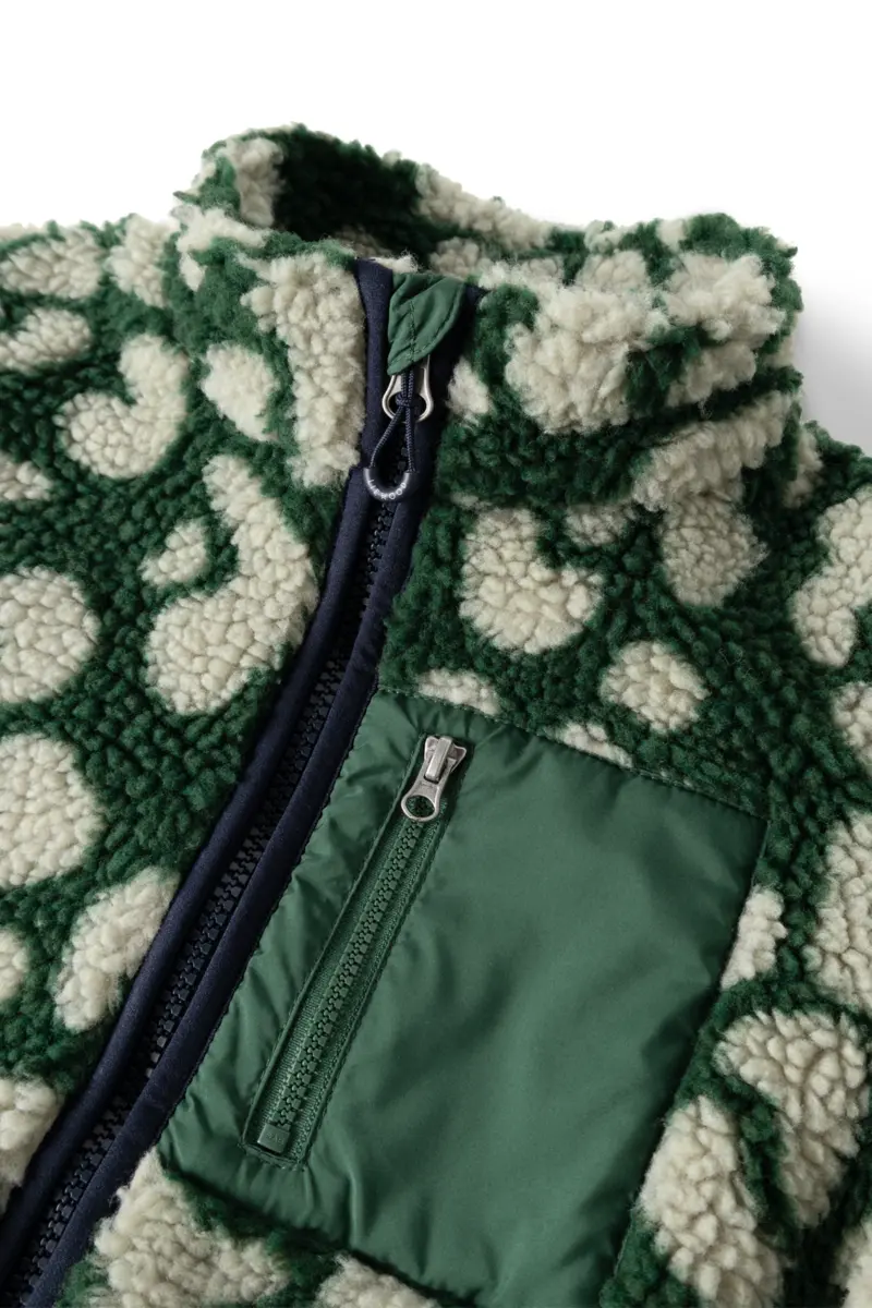 Liewood Nolan Sherpa Jacke für Kinder „Mega leo / Garden green“