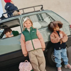 Liewood Nolan Sherpa Jacke für Kinder „Tuscany rose mix“
