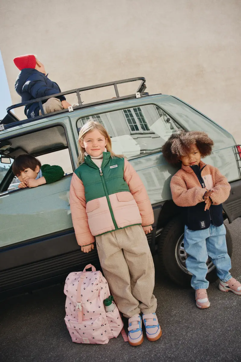 Liewood Nolan Sherpa Jacke für Kinder „Tuscany rose mix“
