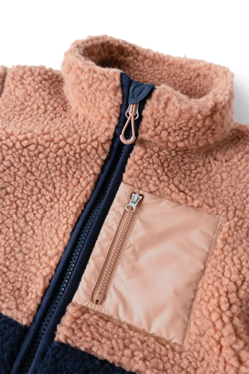 Liewood Nolan Sherpa Jacke für Kinder „Tuscany rose mix“