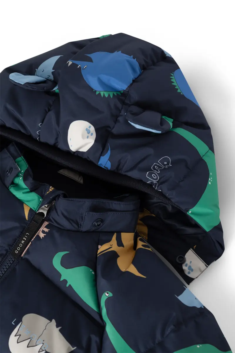Liewood Polle Daunenjacke für Kinder „Dino roar / Classic navy“