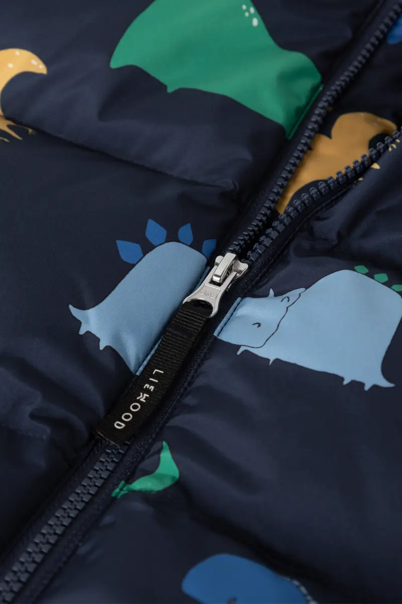 Liewood Polle Daunenjacke für Kinder „Dino roar / Classic navy“