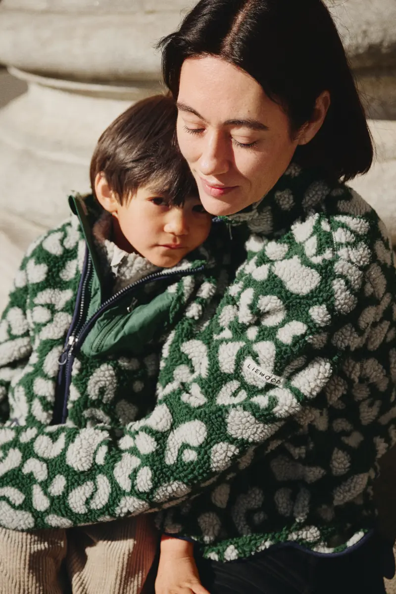 Liewood Sherpa Erwachsenen Jacke Nelson „Mega leo / Garden green“
