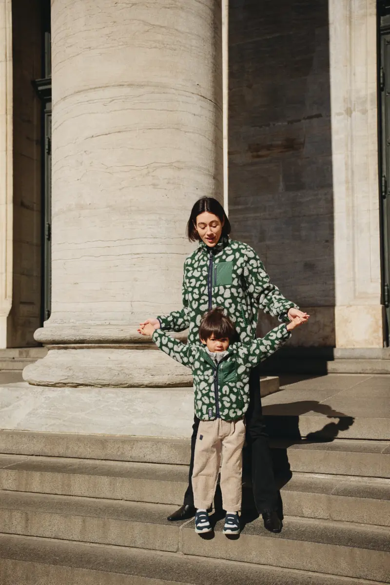 Liewood Sherpa Erwachsenen Jacke Nelson „Mega leo / Garden green“