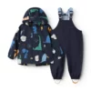 Liewood Softshell Regenbekleidungs-Set Manu „Dino roar / Classic navy“