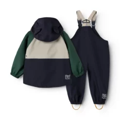 Liewood Softshell Regenbekleidungs-Set Manu „Garden green multi mix“