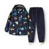 Liewood Softshell Regenbekleidungs-Set Pedia „Dino roar / Classic navy“