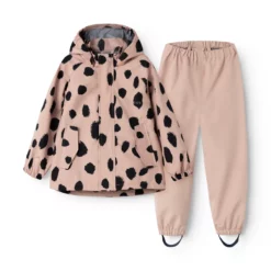Liewood Softshell Regenbekleidungs-Set Pedia „Mega leo spot / Pale tuscany“