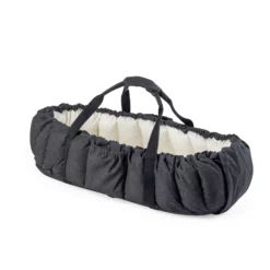 Sebra 3-in-1 Baby Nestchen „Grey melan“, Bio-Kapokfüllung, L72cm