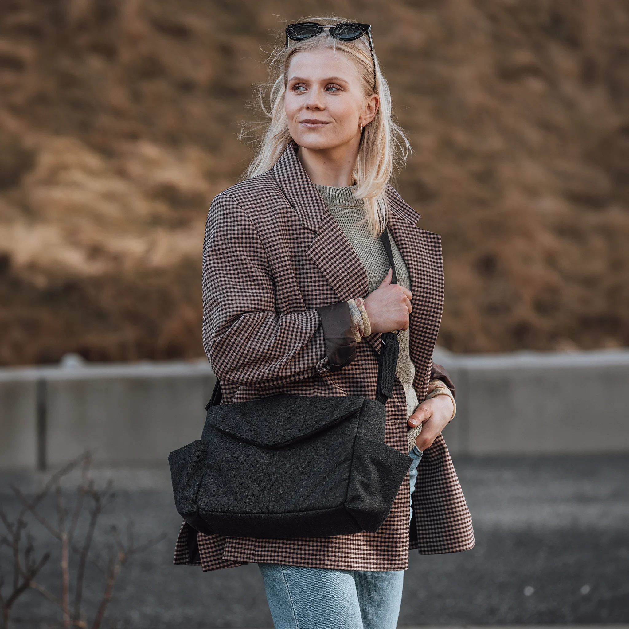 Sebra On-the-go Mini Wickeltasche „dark grey melange“
