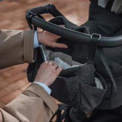 Sebra On-the-go Mini Wickeltasche „dark grey melange“