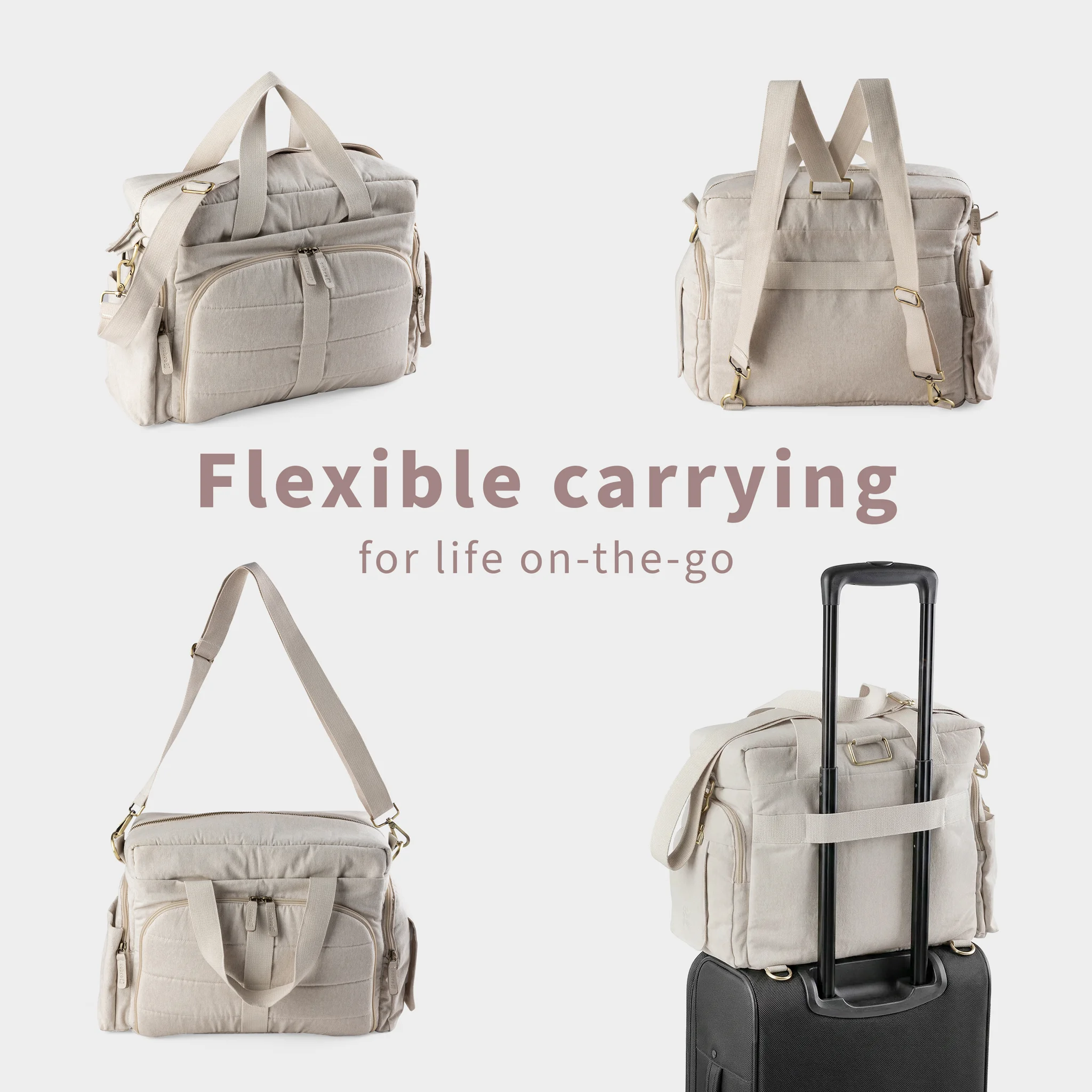 Sebra On-the-go Wickeltasche „morning beige melange“