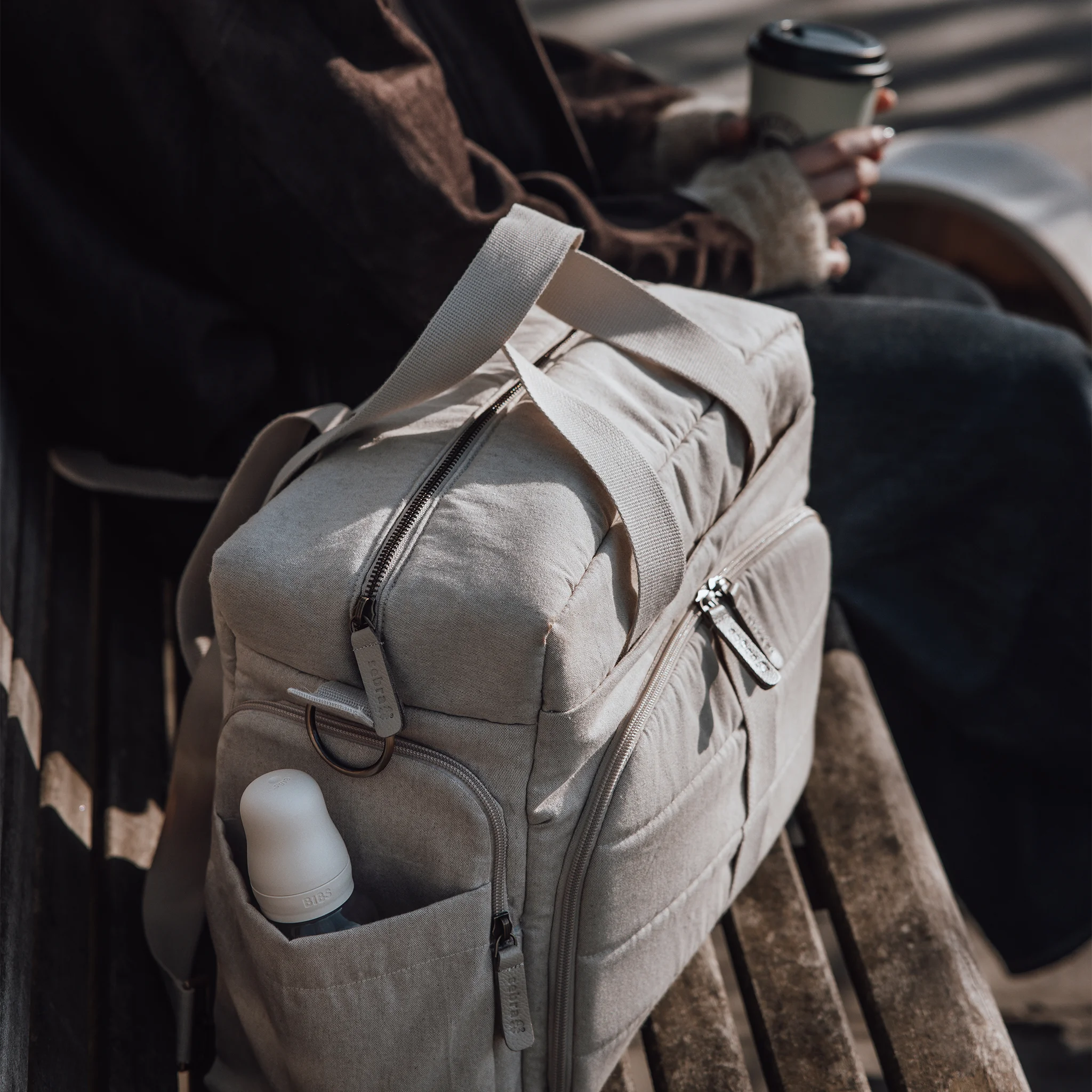 Sebra On-the-go Wickeltasche „morning beige melange“